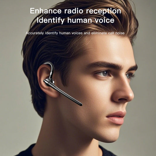 Single-Ear Bluetooth Headset – Hands-Free Business Earpiece with Mic