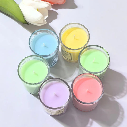 Colored Scented Candles; Premium Gift Box; Handmade Glass Soy Wax; Smokeless Creative Scented Candles; Compan Gifts