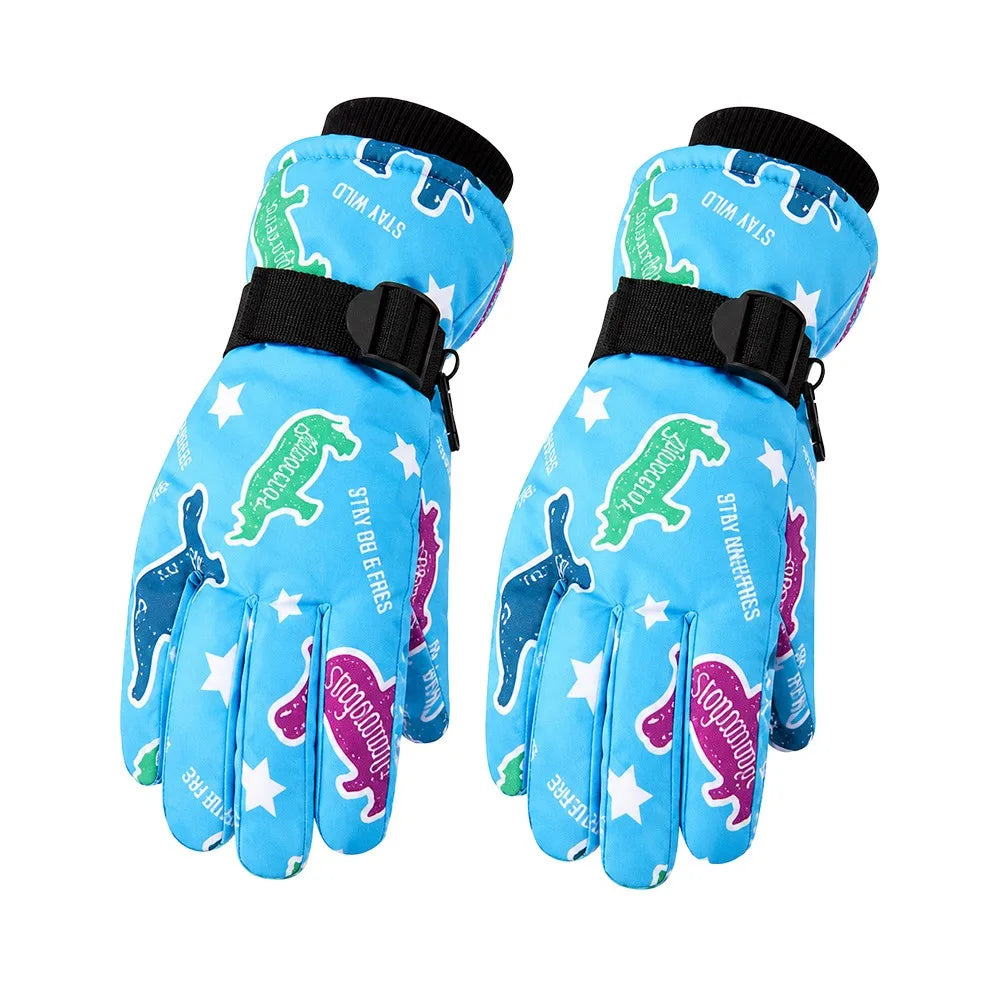 Youth Ski Gloves – Windproof Non-Slip Snow Gloves (Ages 9–15)