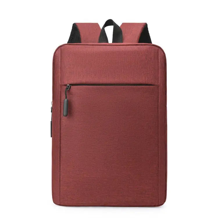 Minimalist Commuter Laptop Backpack - Solid Colour Large Capacity Business Bag