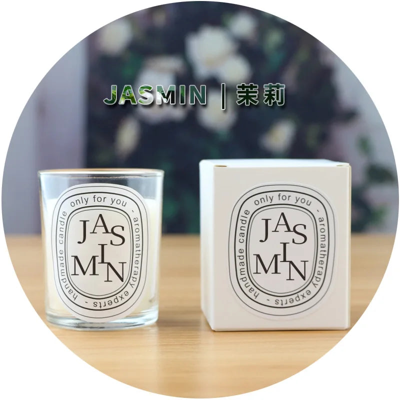 Clear scented candle companion gift return gift fragrance European style romantic candle lamp table incense handmade soy wax