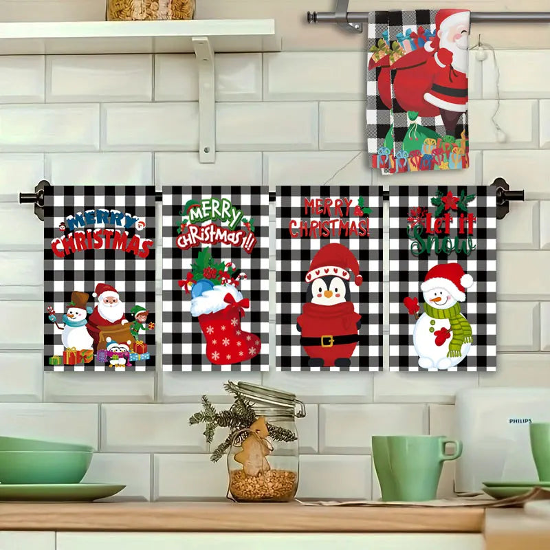 Christmas Kitchen Towels – Set of 5, Soft & Absorbent