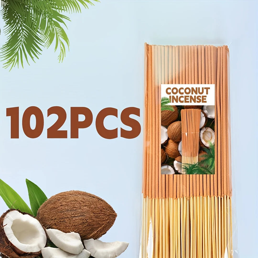 102/202 pieces of natural coconut vanilla scented candles, lasting 30-40 minutes, purify the air, create a fresh atmosphere for the bedroom/living room, suitable for offices, yoga, reading relaxation, and as a creative