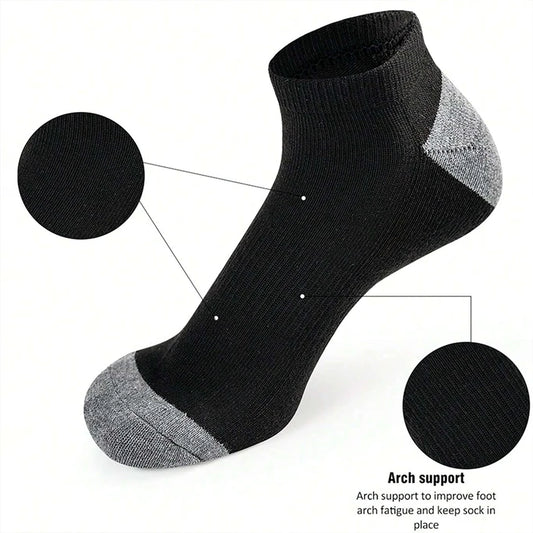 Herren-Knöchelsocken zum Laufen – 5 Paar, atmungsaktive, niedrige Sportsocken