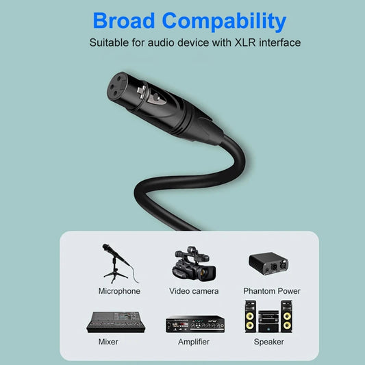 Câble de microphone XLR – mâle vers femelle, 0,5 à 10 m