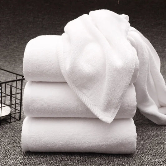Serviettes d'invité blanches pour hôtel – Coton épais, 35 × 75 cm, paquet de 5 ou 10