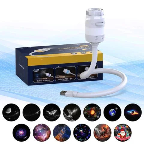 HD Planetarium Star Projector – Galaxy & Ocean Night Light with Film Discs