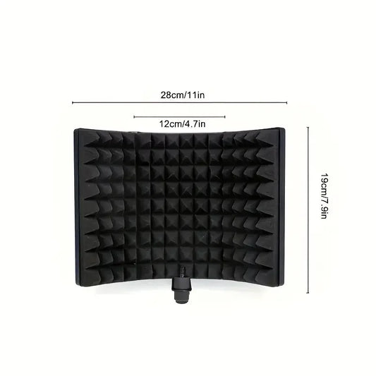 Écran d'isolation pour microphone – Cabine vocale pliable absorbant le son