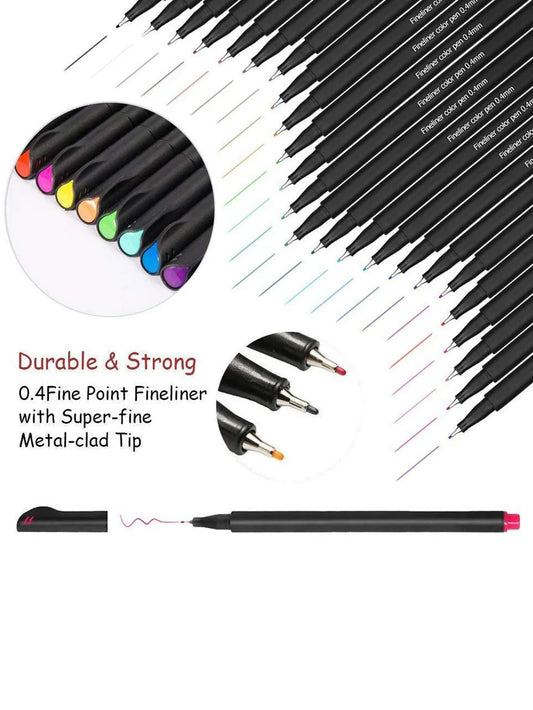 Colored Fineliner Pens – Fine Point Markers for Journaling, Drawing, Note Taking & Office Art