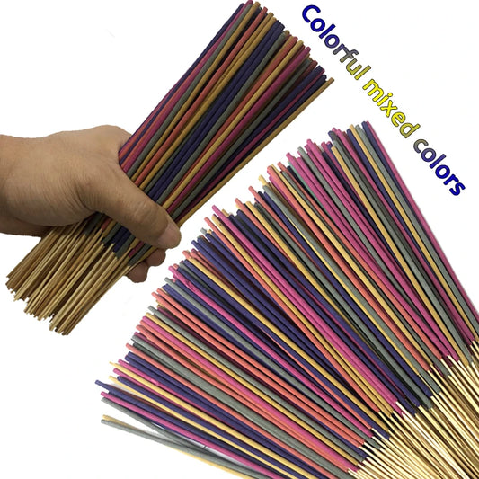 Multi-color and multi-scented incense sticks - Sage~Lavender~Rose~Lemongrass~Rose~Strawberry~Banana and Jasmine various scents | Long-lasting home air purifying fragrance | Christmas gift