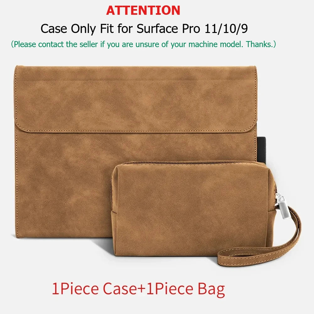 Business Cover for Microsoft Surface Pro 11/10/9 Portfolio Case 13inch Multiple Angle Stand Tpu Shell Compatible with Keyboard
