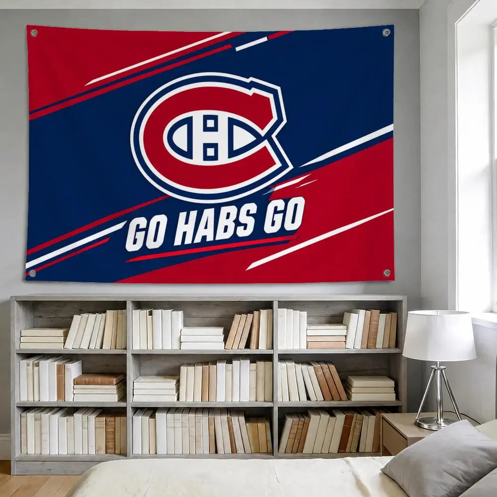Montreal Canadiens Fan Flag | Sports Decor Wall Hanging Banner for Indoor & Outdoor