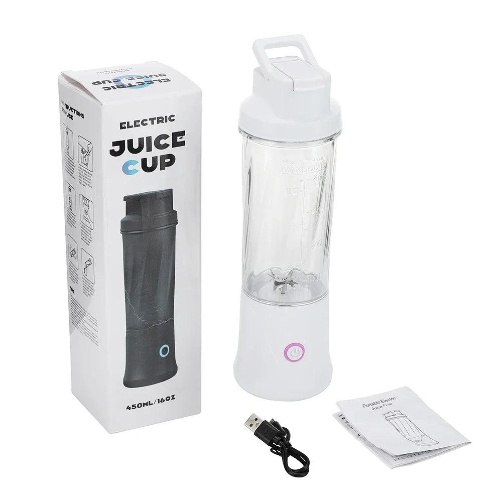 Portable Blender – USB-C Rechargeable 6-Blade Smoothie Maker with 2 Travel Cups