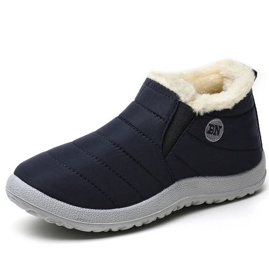 KUIDFAR Men's Plush-Lined Slip-On Winter Boots