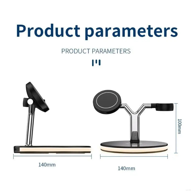 3-in-1 Magnetic Wireless Charger for Phone, Watch & Earbuds