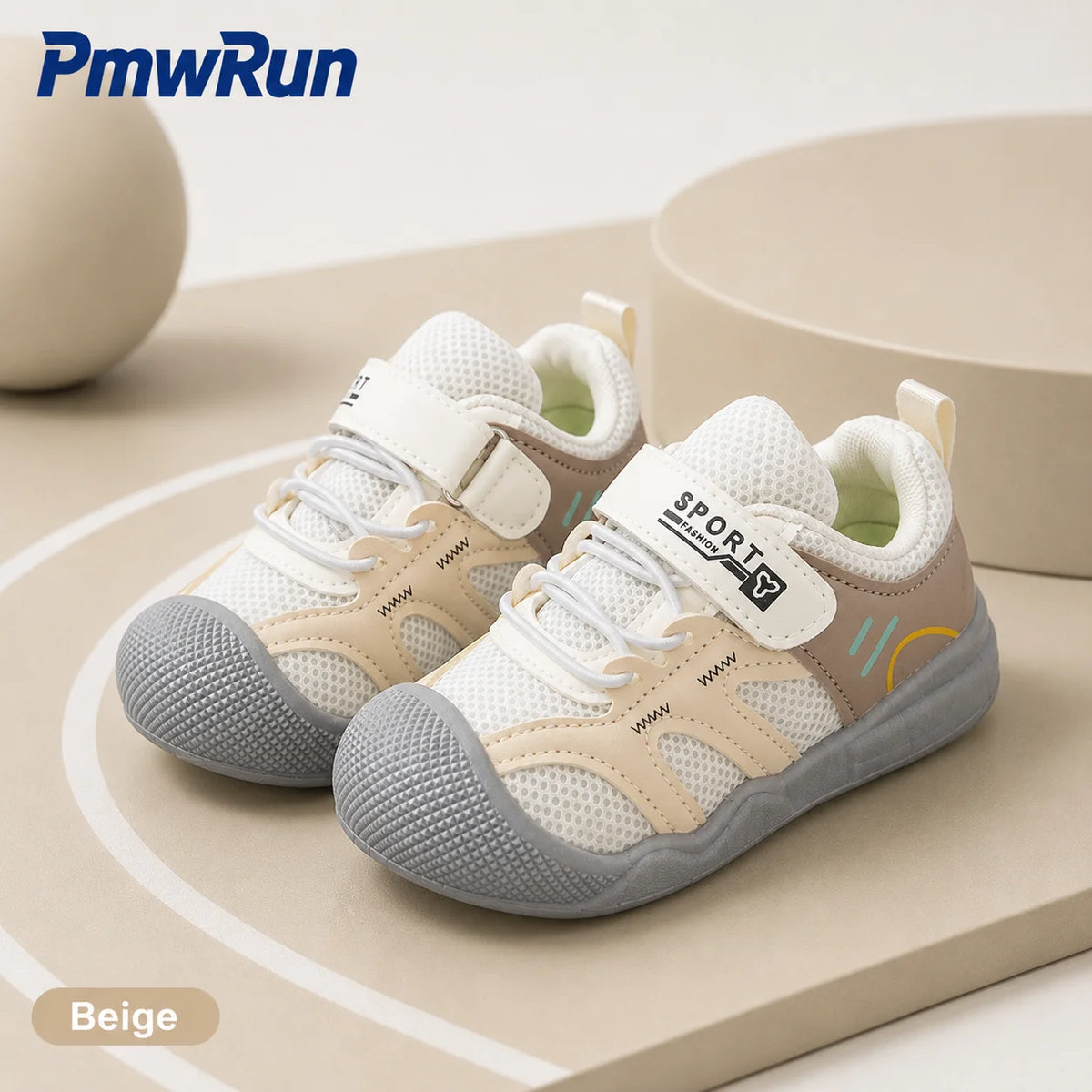 Toddler PU Leather Sneakers with Hook-and-Loop Closure