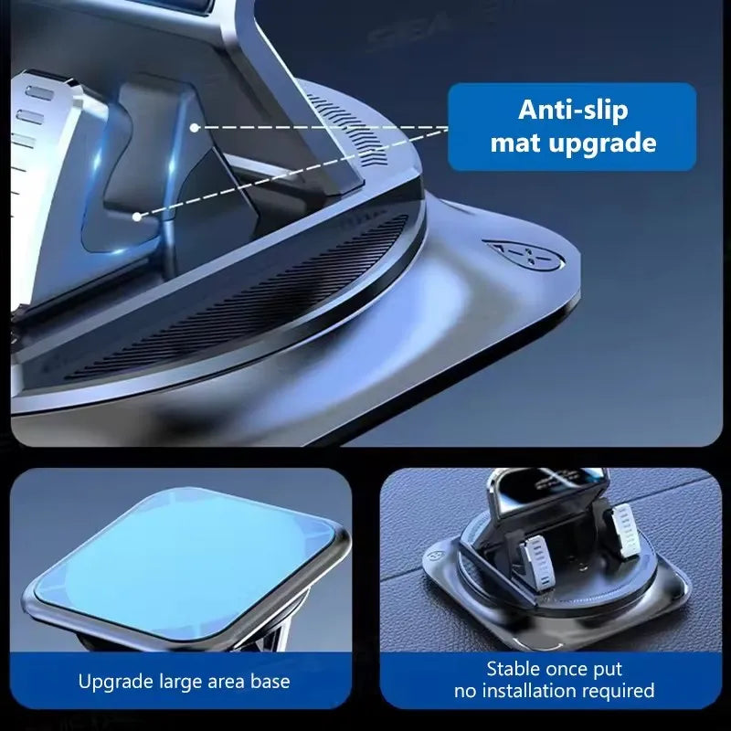 Silicone Dashboard Phone Holder – Anti-Slip Car Mount with 360° Rotation