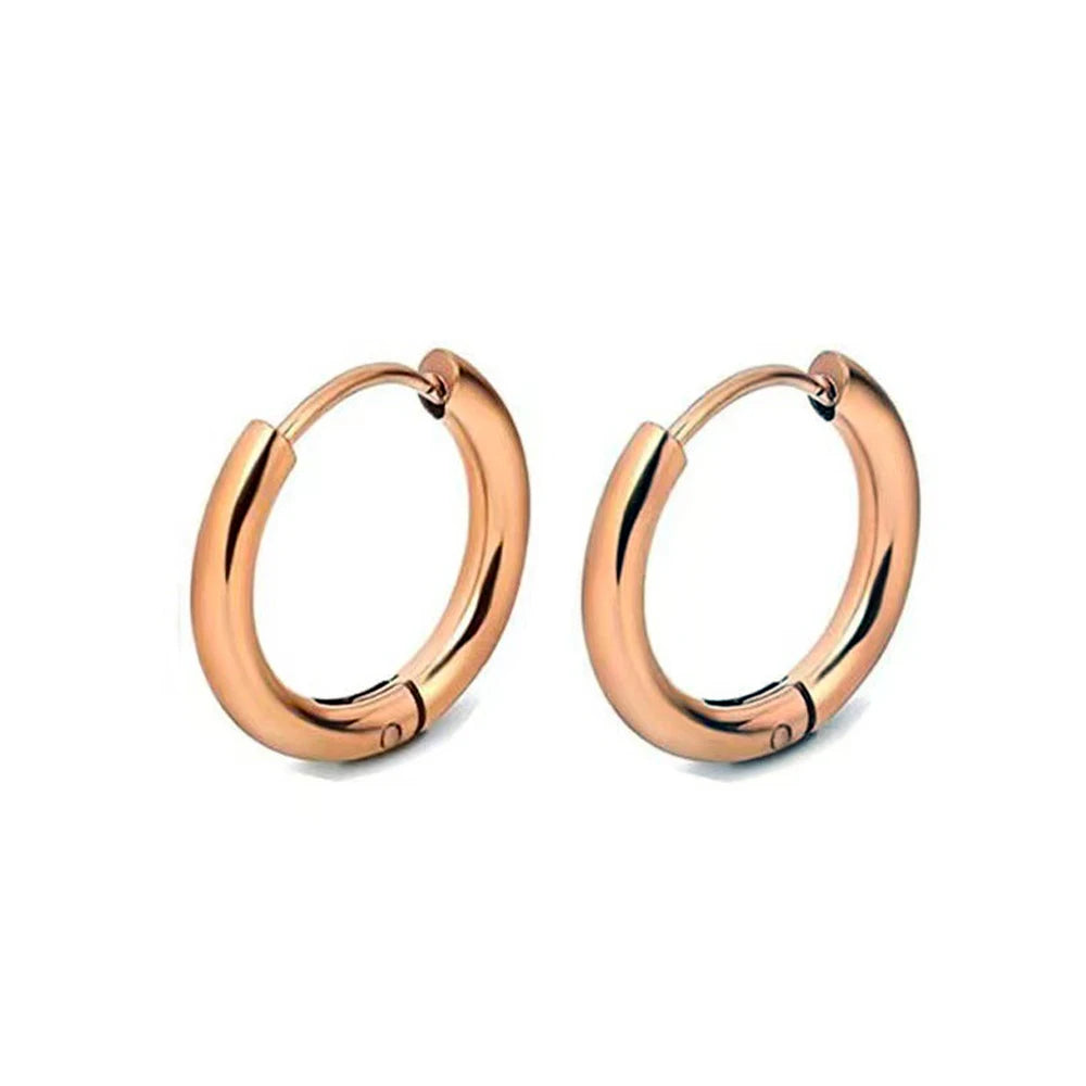 Stainless Steel Huggie Hoop Earrings – Small Gold or Silver Hoops