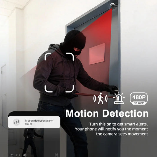 Mini WiFi Security Camera – Live View on Your Phone, Motion Detection