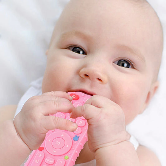 Silicone Baby Teether Toy – TV Remote Control Shape, BPA-Free Chewing Sensory Toy for Infants