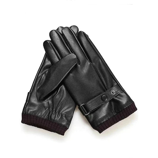 Men's Faux Leather Driving Gloves – Touchscreen, Non-Slip