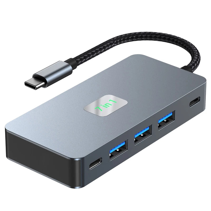 HUB USB C 3.0 Type C Splitter Multi 4K HDMI Monitor RJ45 Ethernet PD Power Adapter Docking Station Laptop Splitter For Macbook