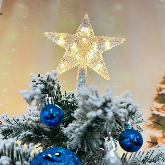 Glitter Star Christmas Tree Topper – 15 cm Sparkling Star Ornament