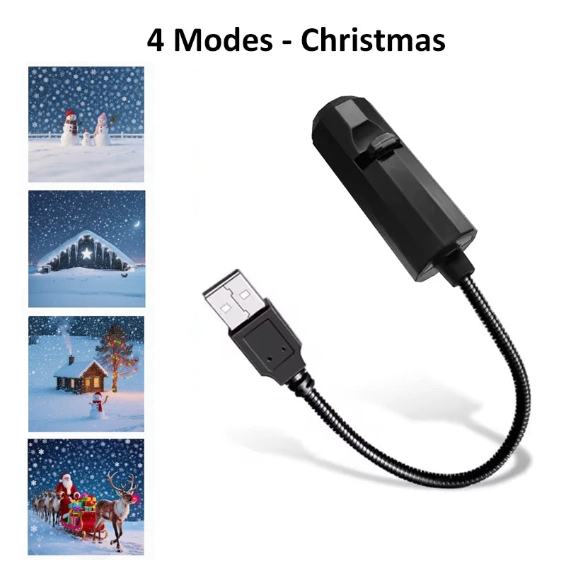 Rotating Christmas Projector Night Light – 4 or 10 Pattern Modes