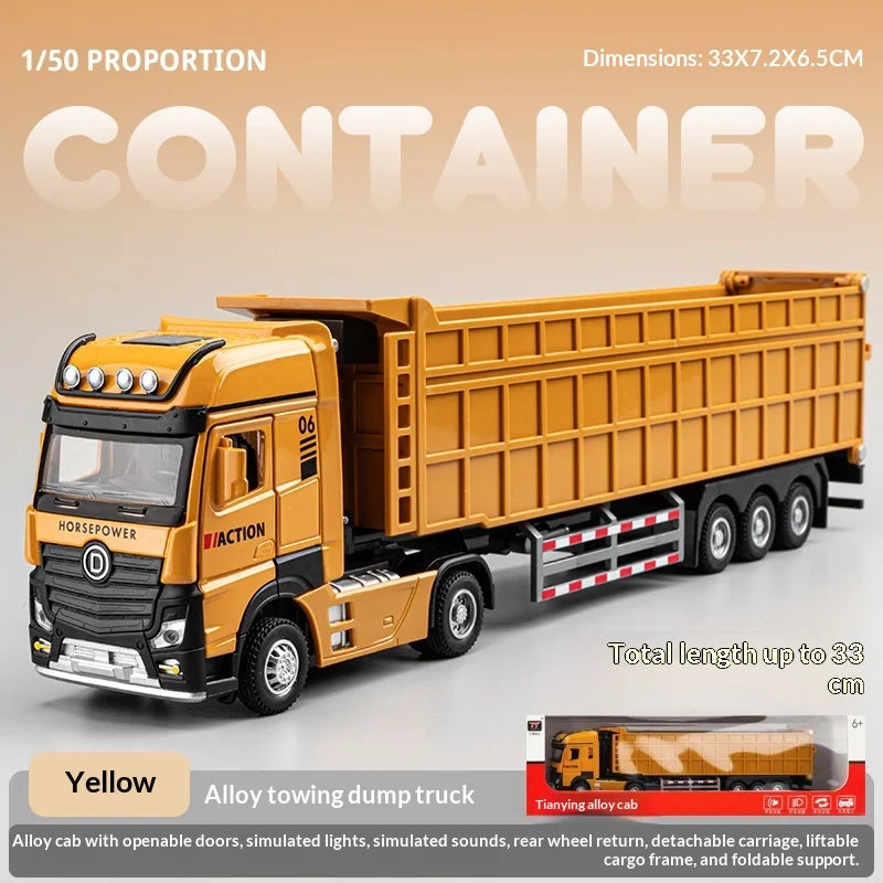 42 cm Alloy Semi-Trailer Dump Truck – Large Construction Toy