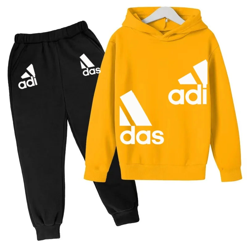 Kids' Printed Sweatshirt & Pants Set - 2-Piece Casual Sports Outfit, Ages 3-12
