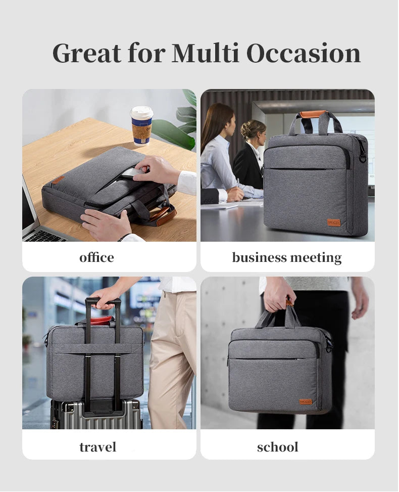 Men's 15.6" Laptop Messenger Bag - Business Briefcase for MacBook, Dell & Lenovo