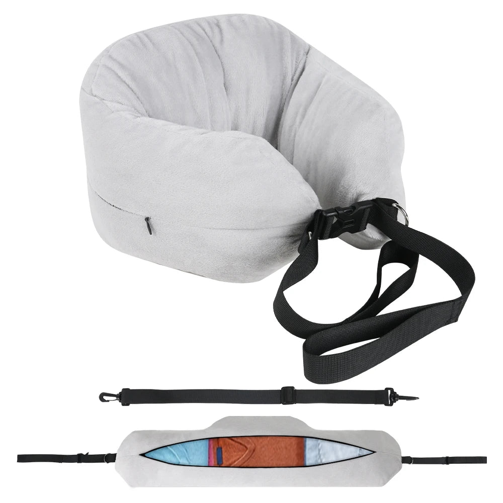 Coussin de voyage pour la nuque à remplir – Housse en U à garnir avec des vêtements