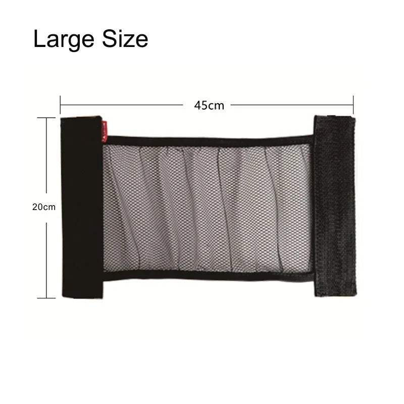 Auto Accessories Car Interior Organizer Car Trunk Elastic Mesh Fixed Straps Extinguisher Storage Net Bag Seat Back Fixing Bag