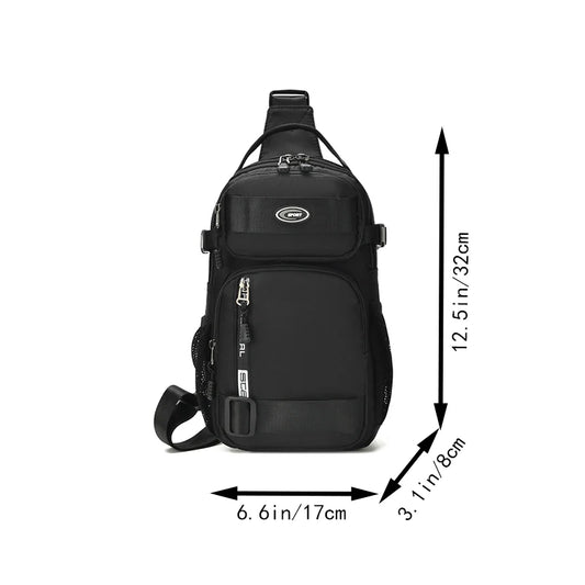 Men's Crossbody Chest Bag | Lightweight Large-Capacity Shoulder & Riding Bag