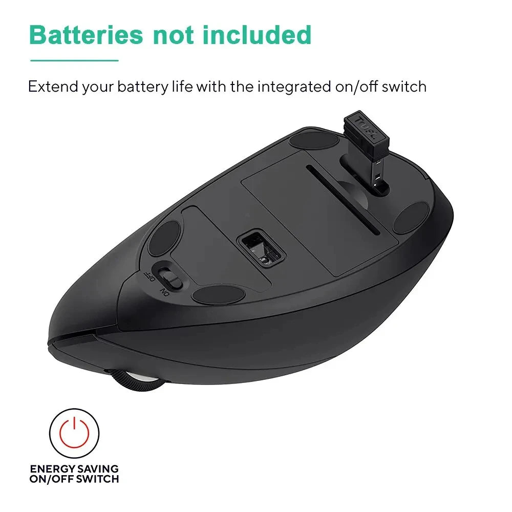 Vertical Ergonomic Wireless Mouse – 2.4 GHz, Adjustable DPI