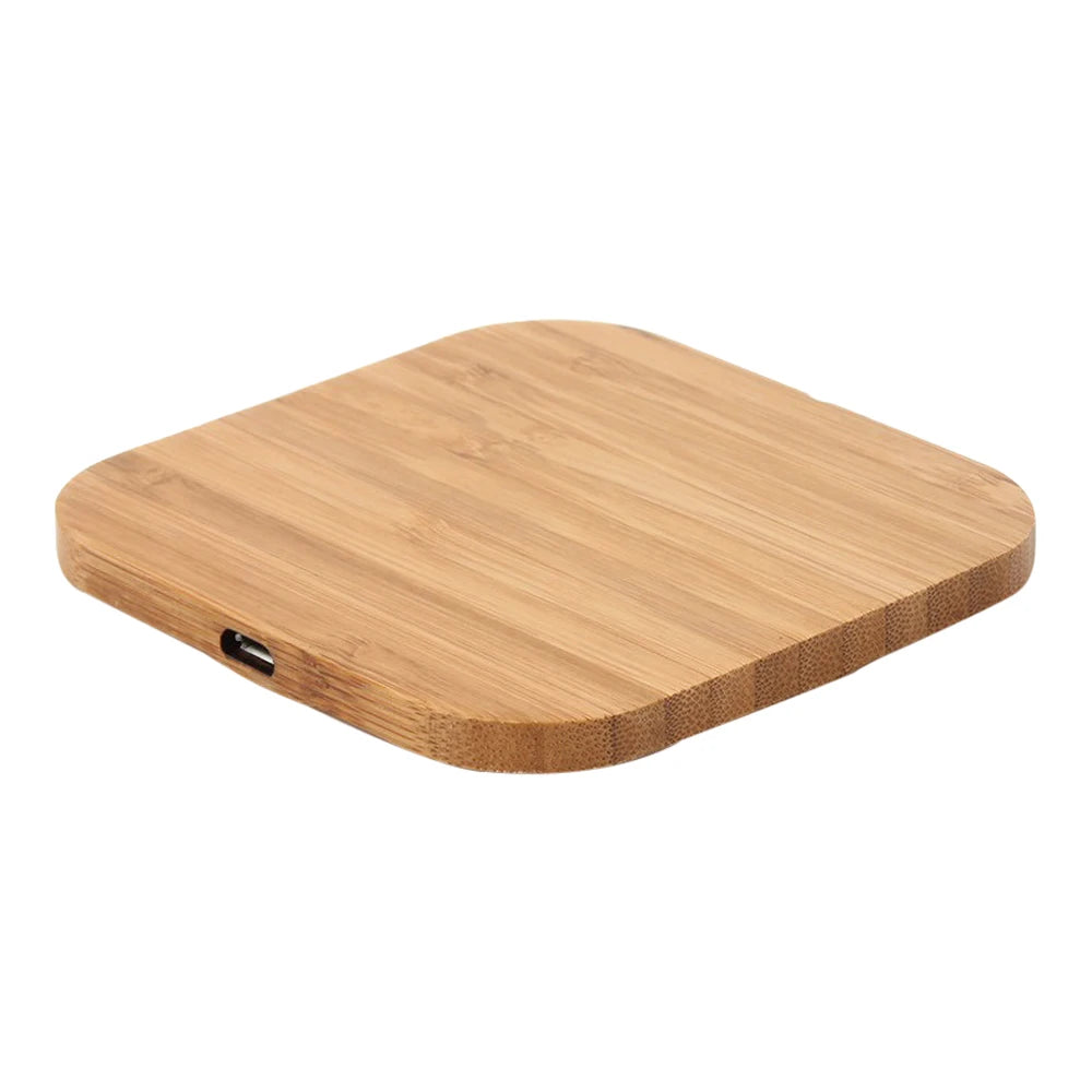 Wood-Style 5W Wireless Charging Pad for Phones
