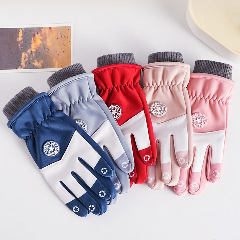 Kids' Velvet-Lined Winter Gloves – Non-Slip Cycling & Ski Gloves (Ages 7–13)
