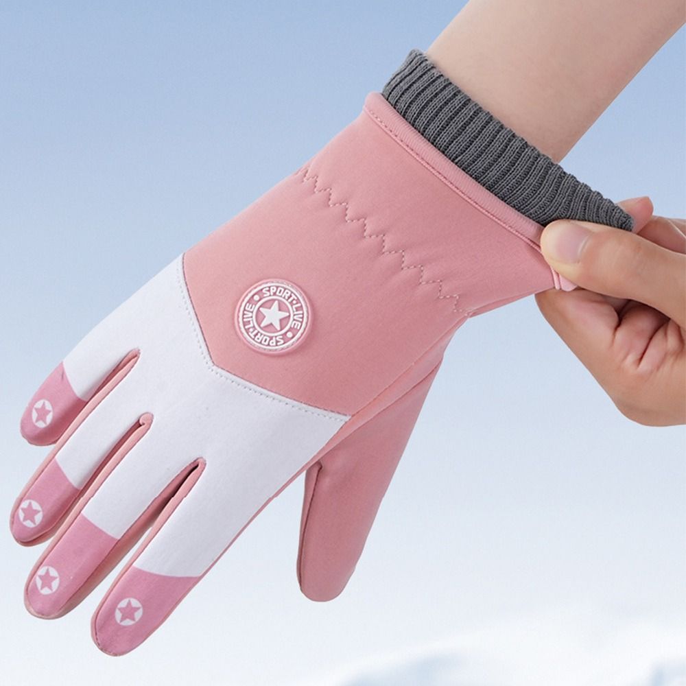 Kids' Velvet-Lined Winter Gloves – Non-Slip Cycling & Ski Gloves (Ages 7–13)