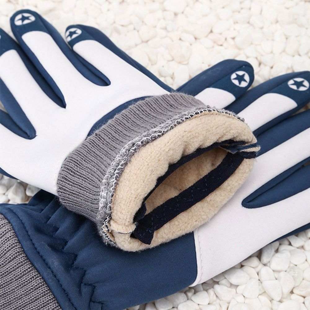 Kids' Velvet-Lined Winter Gloves – Non-Slip Cycling & Ski Gloves (Ages 7–13)