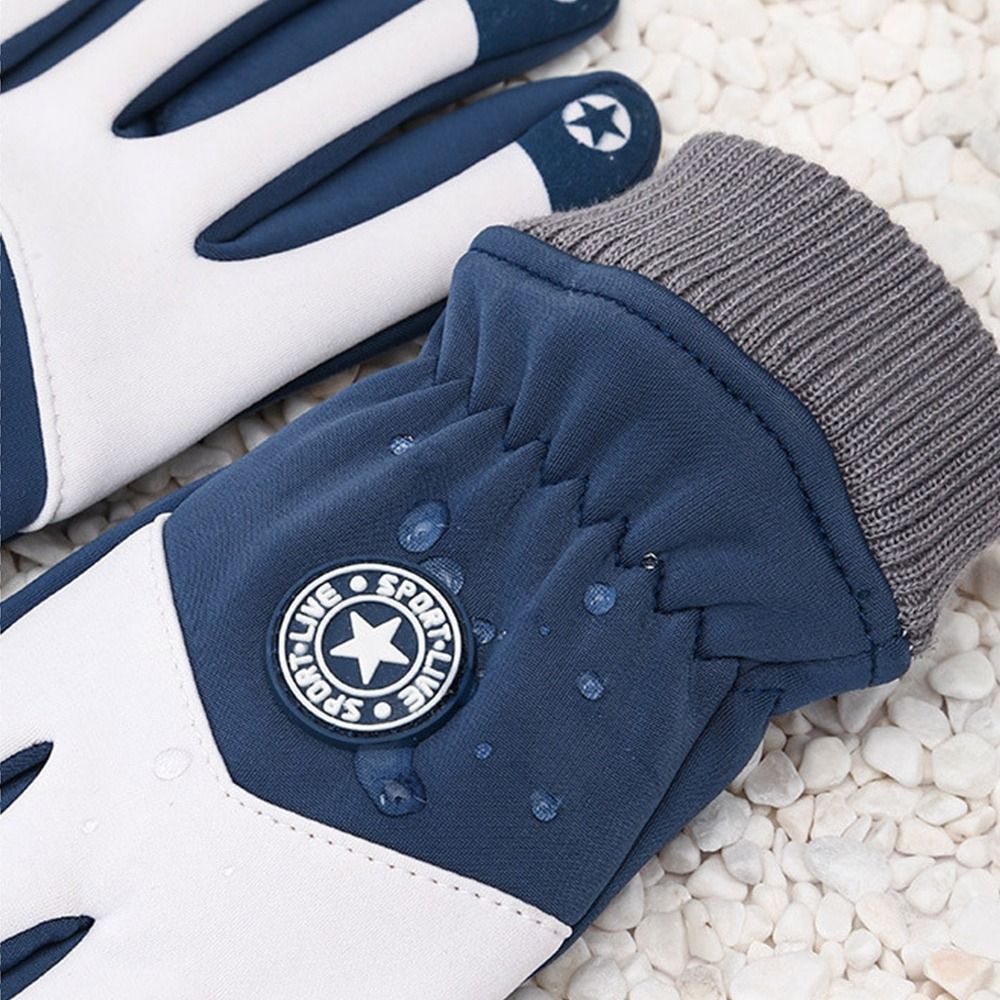 Kids' Velvet-Lined Winter Gloves – Non-Slip Cycling & Ski Gloves (Ages 7–13)