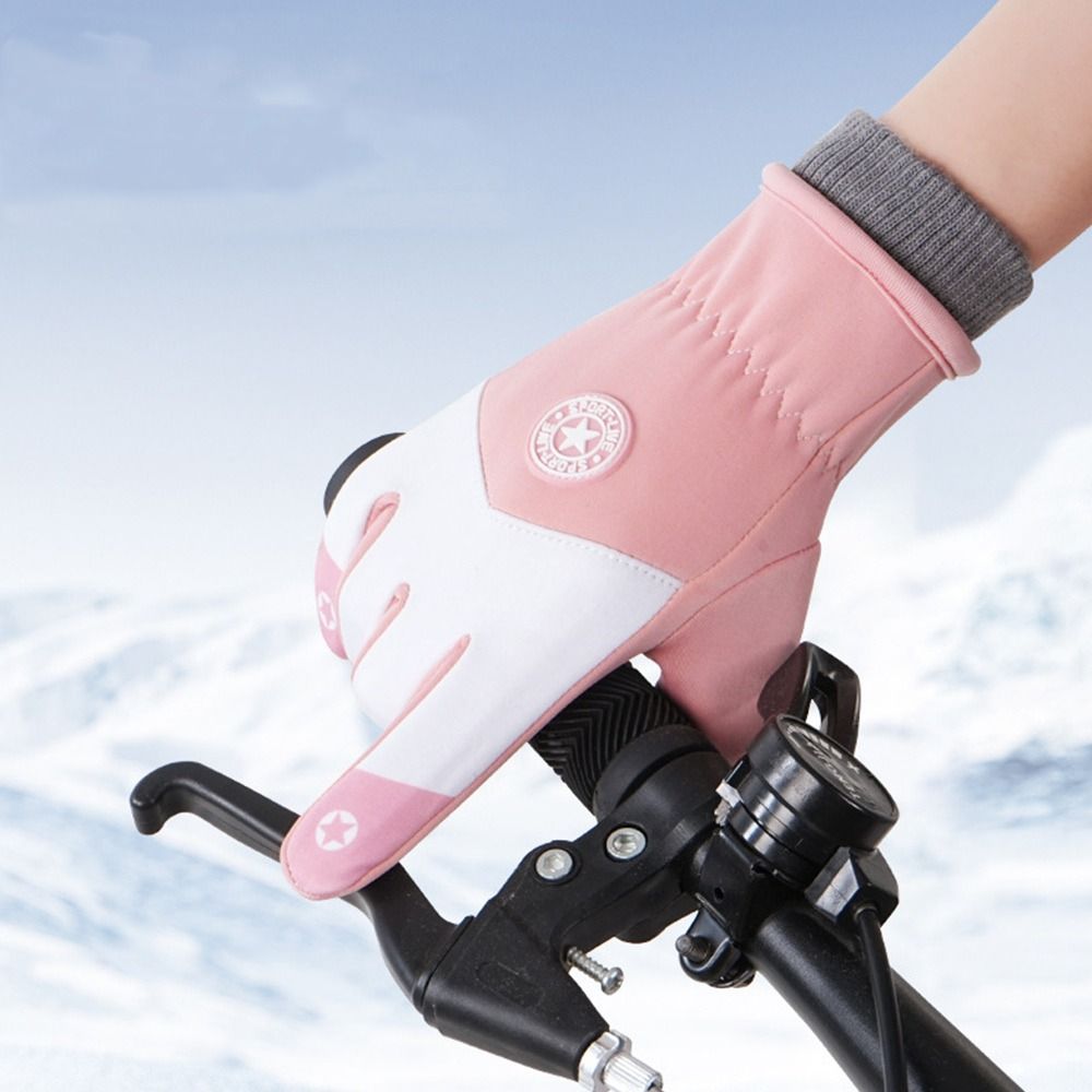 Kids' Velvet-Lined Winter Gloves – Non-Slip Cycling & Ski Gloves (Ages 7–13)