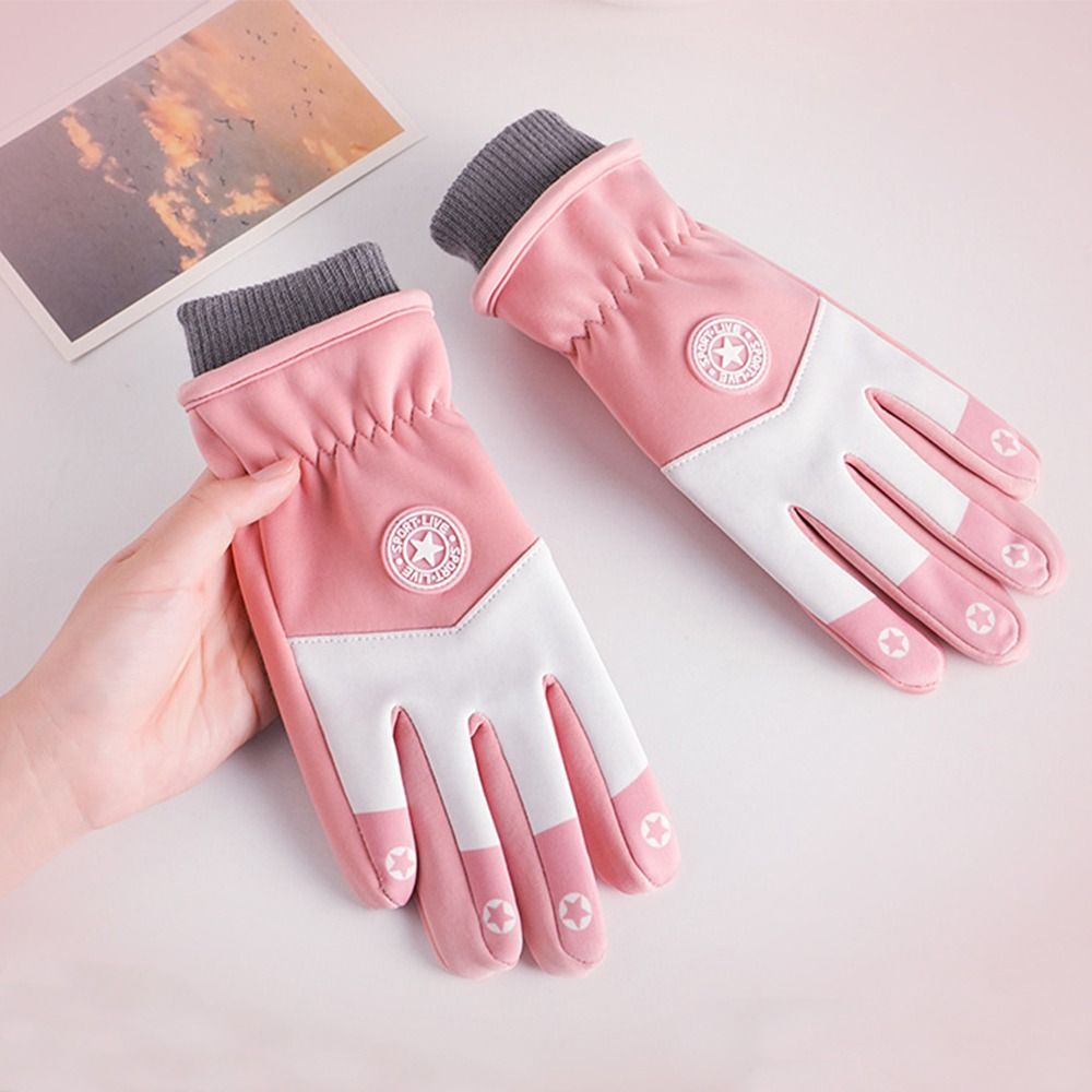 Kids' Velvet-Lined Winter Gloves – Non-Slip Cycling & Ski Gloves (Ages 7–13)