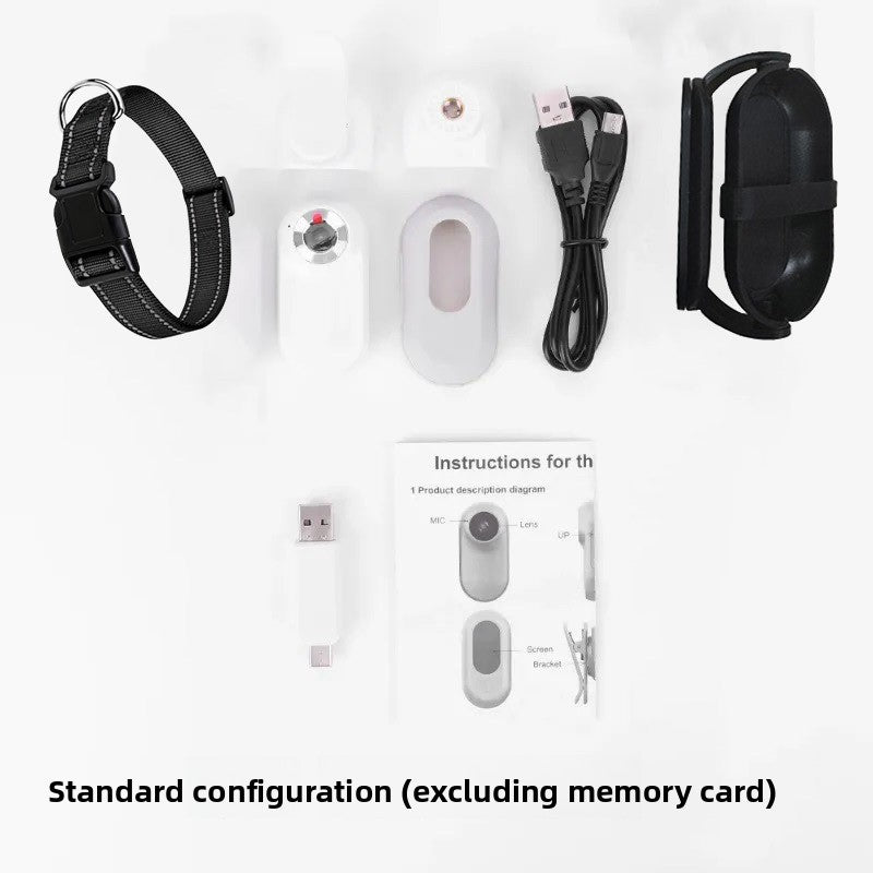 Adjustable Angle Pet Collar Camera HD Recorder