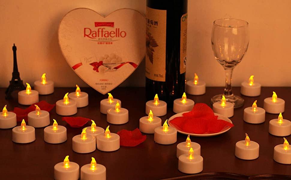 LED Candles 48/24/12 Pack Battery Operated Candles Batteries Lights Candles to Create Warm Ambiance Naturally Flickering Bright