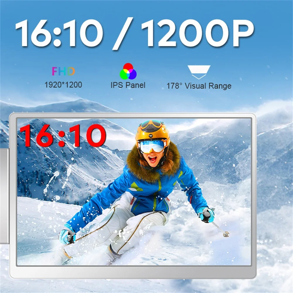 Rospider Portable FHD IPS Dual/Triple Screen Extender – 14", 15.6" & 16" Laptop Monitor with 360° Rotation