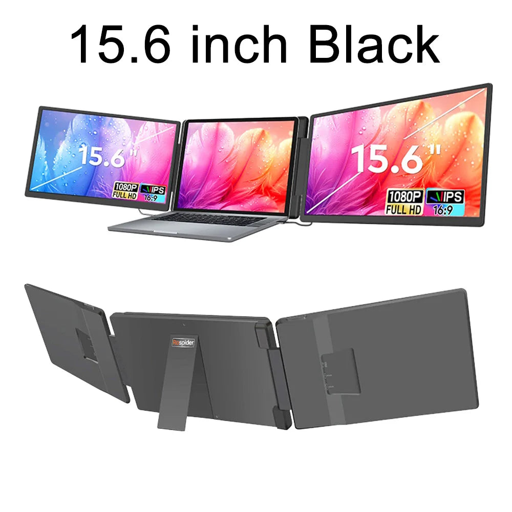 Rospider Portable FHD IPS Dual/Triple Screen Extender – 14", 15.6" & 16" Laptop Monitor with 360° Rotation