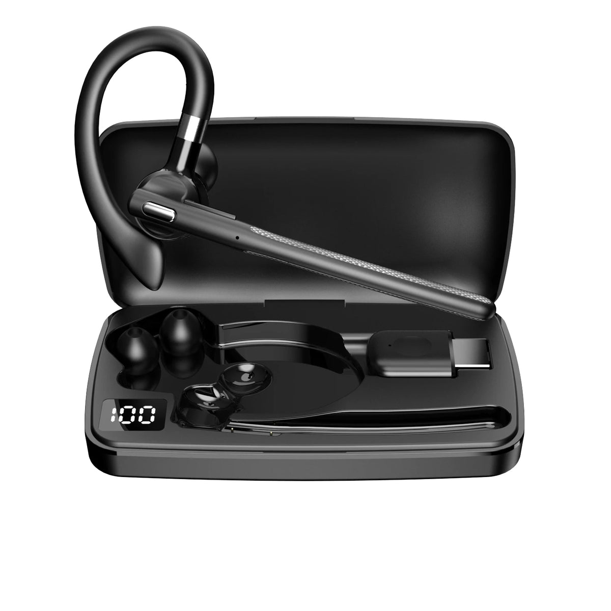 Single-Ear Bluetooth Headset – Hands-Free Business Earpiece with Mic