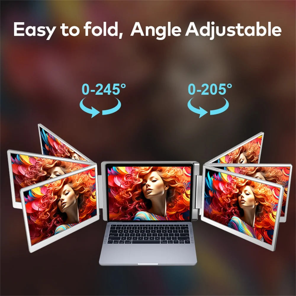 Rospider Portable FHD IPS Dual/Triple Screen Extender – 14", 15.6" & 16" Laptop Monitor with 360° Rotation