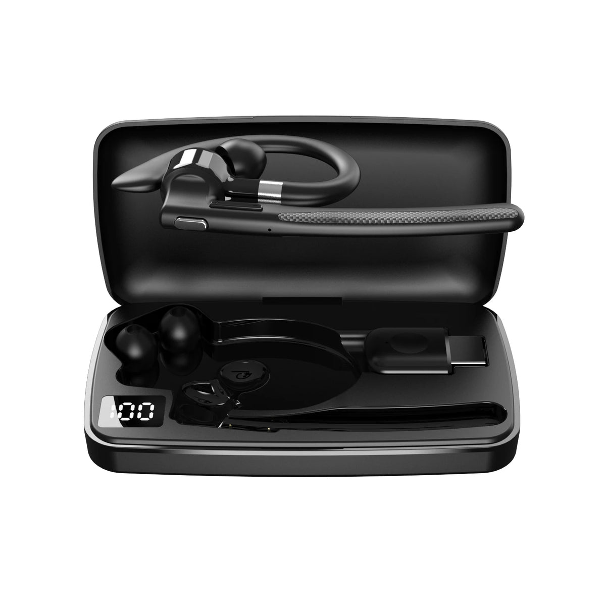 Single-Ear Bluetooth Headset – Hands-Free Business Earpiece with Mic
