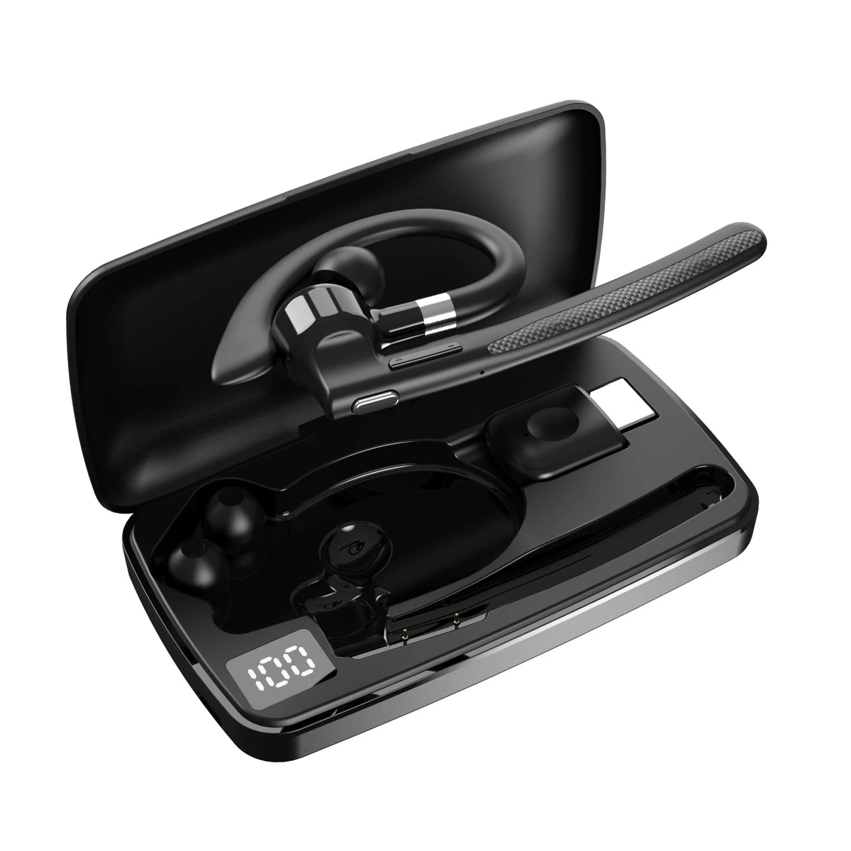 Single-Ear Bluetooth Headset – Hands-Free Business Earpiece with Mic
